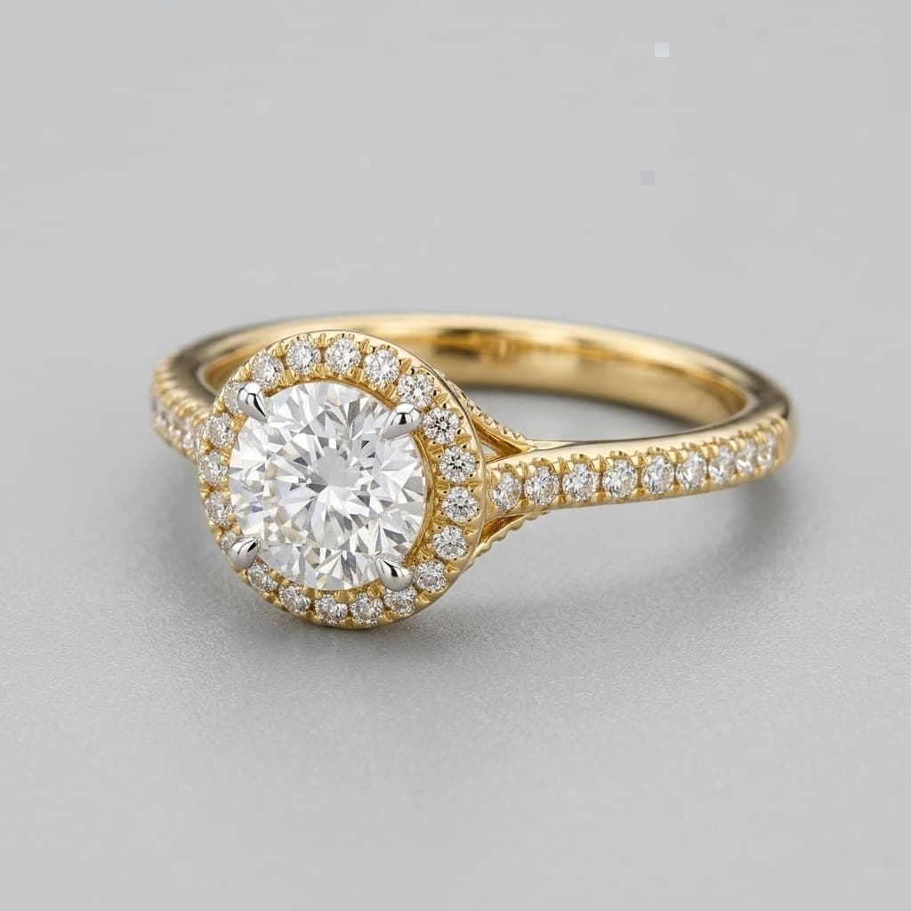 Round-cut diamond ring concept